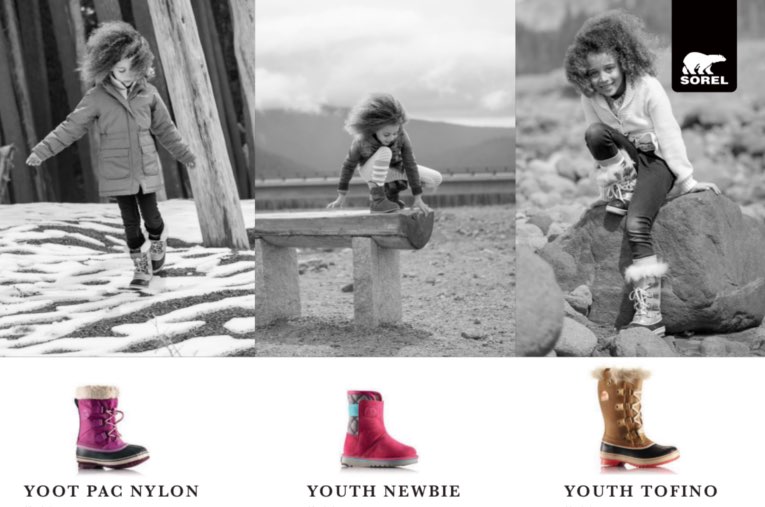 Sorel haelt Kinderfuesse gross
